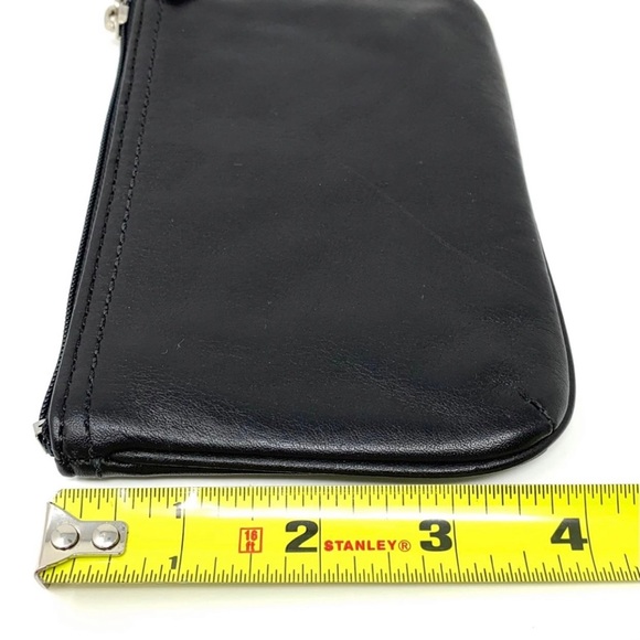 Coach Solid Black Smooth Leather Wristlet - Picture 7 of 7